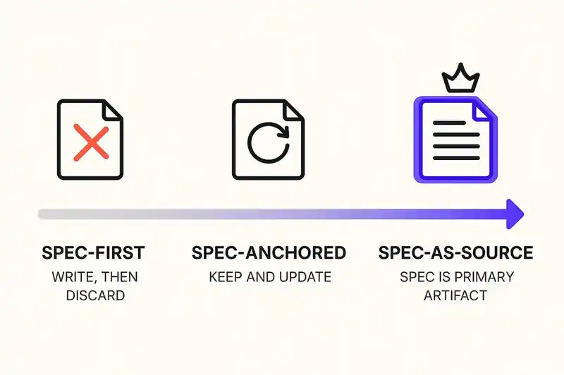 The maturity spectrum from vibe coding through spec-driven to identity-driven development