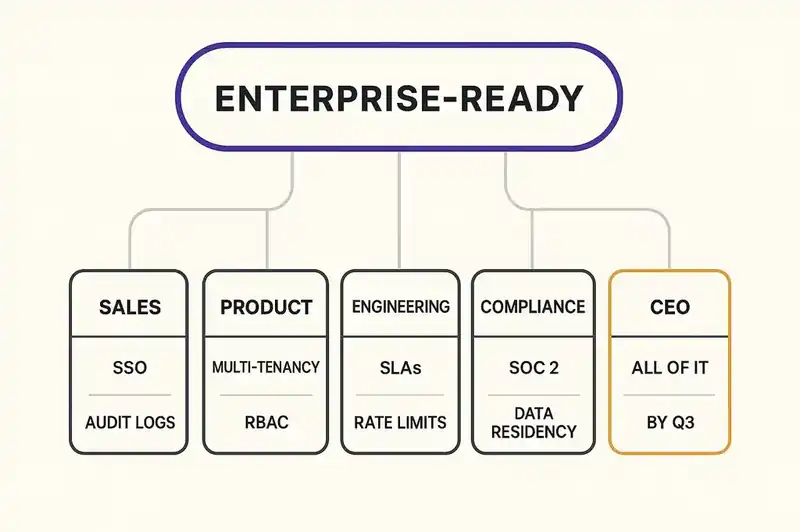 Five teams hear enterprise-ready and each interprets it as a different set of requirements